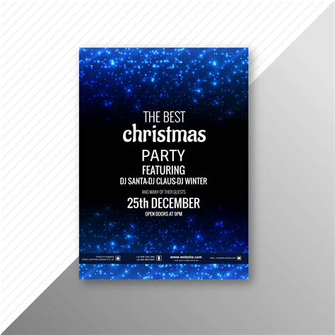 Beautiful Merry Christmas Card Brochure Party Template Design 266472