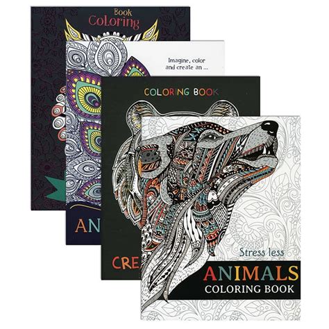Animal Coloring Book For Adults Bazic Products