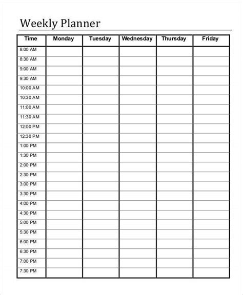 Printable Weekly Planner 11 Free Pdf Documents Download Free