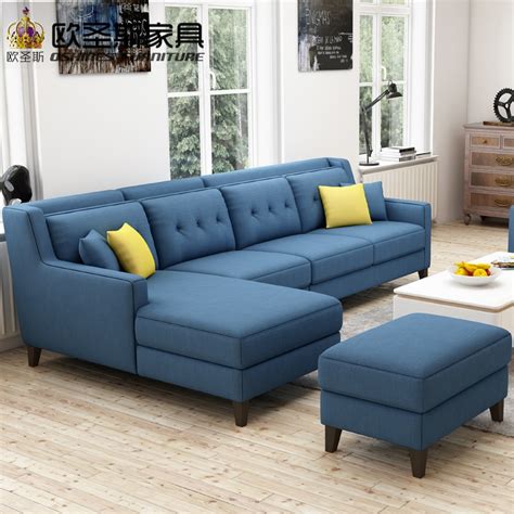 This living room furniture style offers versatile modular design, a plus if you enjoy rearranging your decor. New arrival American style simple latest design sectional l shaped corner living room furniture ...
