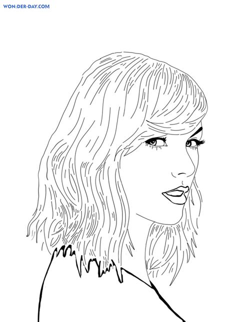 Print Coloring Pages Of Taylor Swift