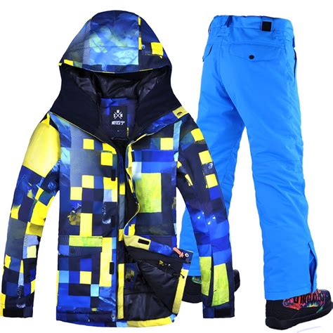 2019 Super Warm Men Ski Jacket Pant Snowboard Clothing Trouser