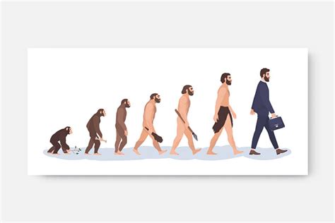 Human Evolution Stages Pre Designed Photoshop Graphics ~ Creative Market