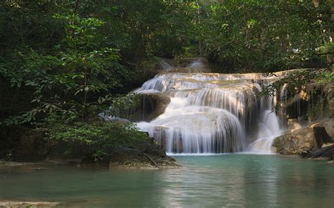 Beautiful Waterfall Rainforest Cascade Of Waterfalls Jungle