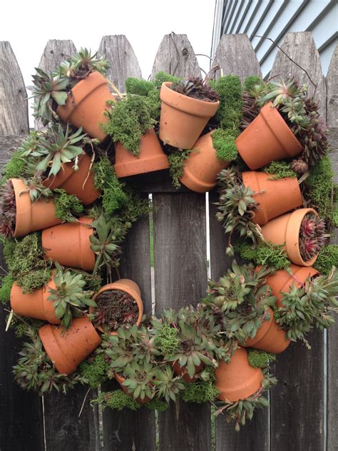 Succulent Terra Cotta Wreath Diy Garden Decor Container Gardening