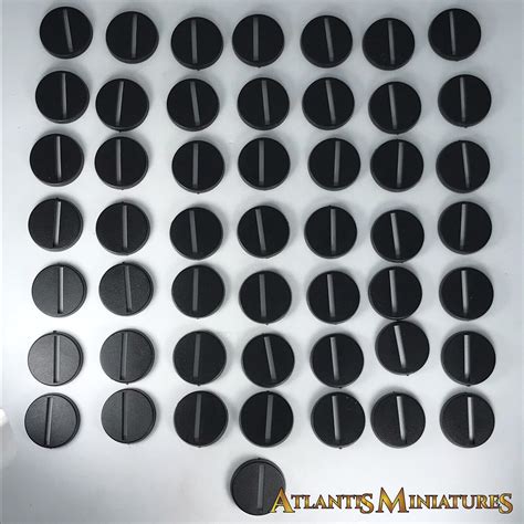 25mm Round Slotted Bases New Ideal For Warhammer 40k Lotr Age