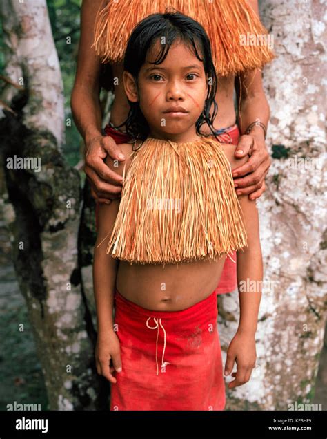 peru amazon rainforest south america latin america portrait of a yagua indian girl in