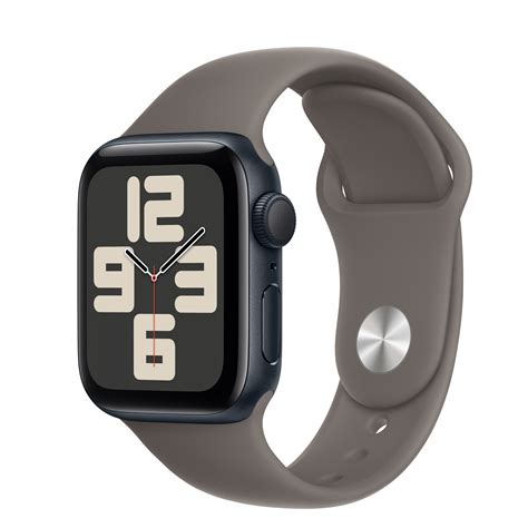 Buy Apple Watch Se Gps 40mm Midnight Aluminum Case With Clay Sport