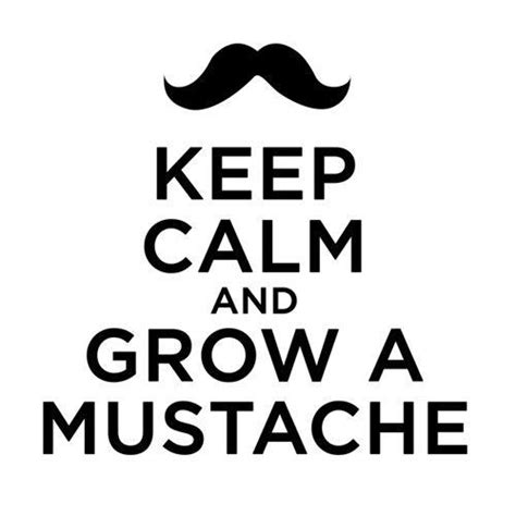 A Sign That Says Keep Calm And Grow A Mustache