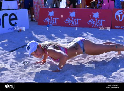 Miami Beach Usa 18th Feb 2018 Models Seen At Model Beach Volleyball Tournament Takes Places