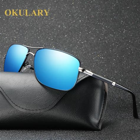 okulary brand hd visual travel use square sunglasses men vintage brand