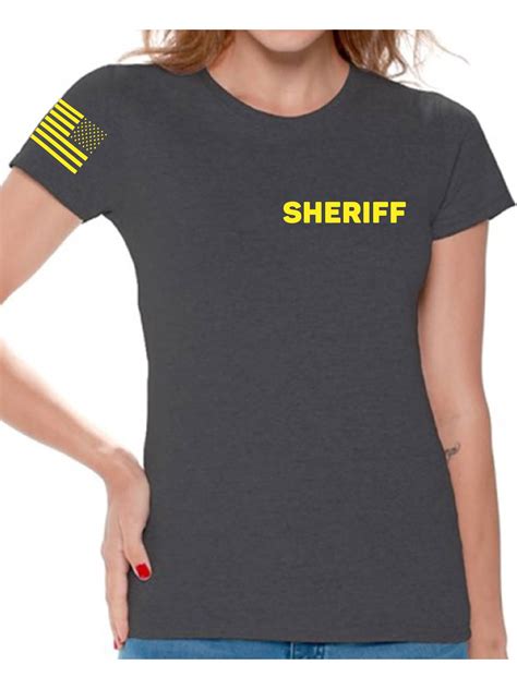 Awkward Styles Sheriff Tshirt For Women Sheriff Shirt With Usa Flag