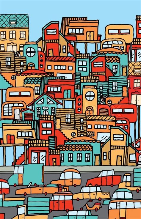 Overpopulation Crowded City Full Of Stock Vector Colourbox