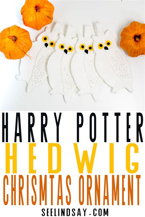 Harry potter is not just the only known wizard to survive the killing curse; DIY Harry Potter Ornament | DIY Felt Hedwig | seeLINDSAY