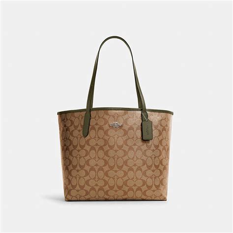 Coach® Outlet City Tote In Signature Canvas