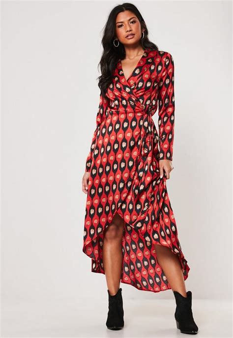 Embrace chic with leopard prints and snakeskin designs in variety of styles including maxi, cold shoulder and mini dresses, available in vibrant colourways. Red Leopard Print Wrap Shirt Maxi Dress | Missguided