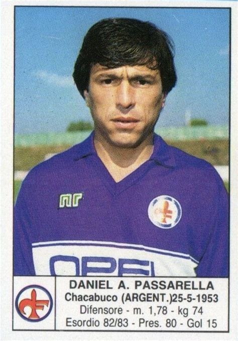 1985 1986 Daniel Passarella Fiorentina Daniel Passarella Daniel Baseball Cards