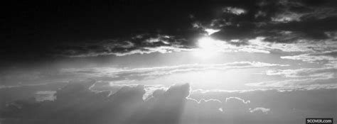 Black And White Sun Out Of The Clouds Photo Facebook Cover