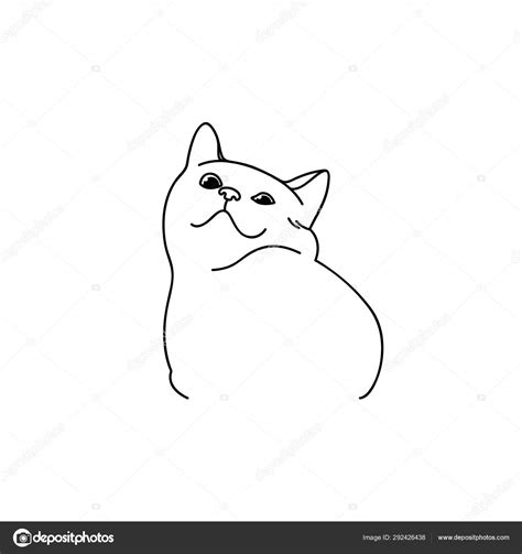 Meme Cat Face Drawing Cat Meme Black Cat Cat Face Grumpy Cat Meme