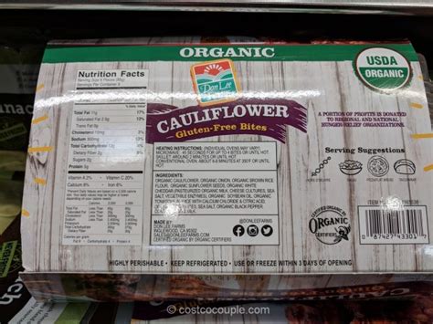 Printable nutrition worksheets for kids. Don Lee Organic Cauliflower Bites