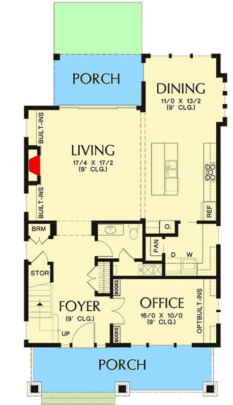 Foursquare Craftsman House Plan 69676am Architectural Designs