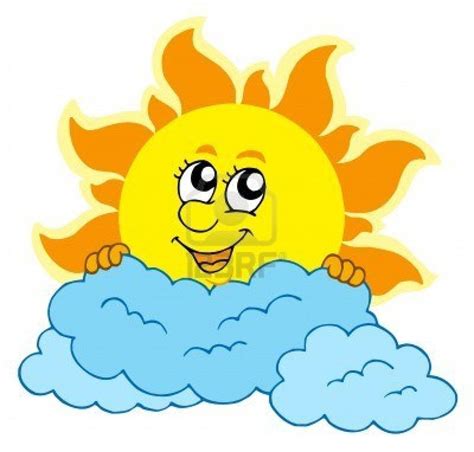 Cute Cartoon Sun With Clouds Cartoon Sun Sun And Clouds Cute Sun