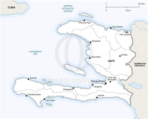 Vector Map Of Haiti Political One Stop Map