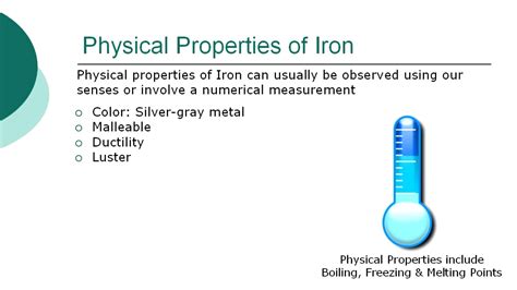 Iron Physical Properties Iron Educational Resources