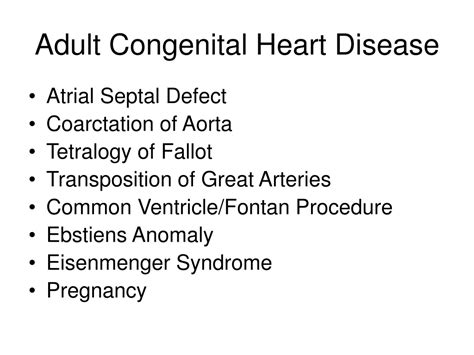 Ppt Adult Congenital Heart Disease Powerpoint Presentation Free Download Id 9316803