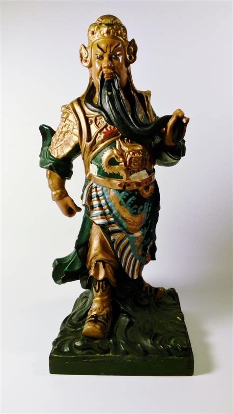 Sold Price Chinese God Of War General Guan Yu Guan Gong Statue