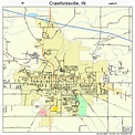 Crawfordsville Indiana Street Map 1815742