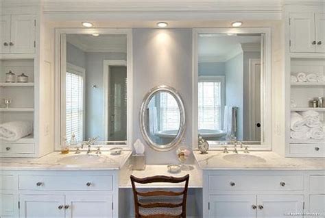 Center hall colonial bathroom remodel master small master. Traditional - Oak Terrace | Master bathroom vanity, Bathroom with makeup vanity, Traditional ...