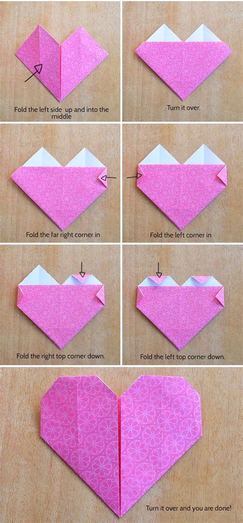 Make An Origami Heart Kidspot Origami Heart Origami Easy Easy