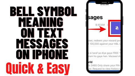 What Does The Bell Symbol Mean On Text Messages On Iphone Youtube
