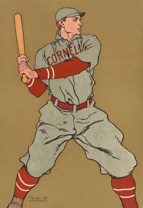 Canvas Reproduction Vintage Baseball Poster Painting By Billy Bernie