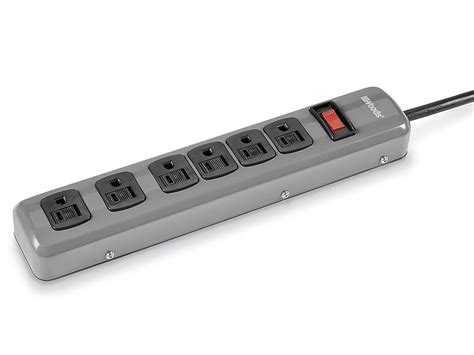 Industrial Power Strip 6 Outlet 11 12 H 3583 Uline