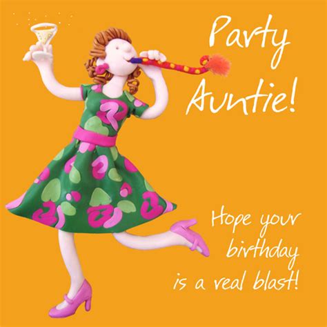 Party Auntie Birthday Greeting Card One Lump Or Two Cards