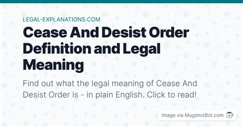 Cease And Desist Order Definition What Does Cease And Desist Order Mean