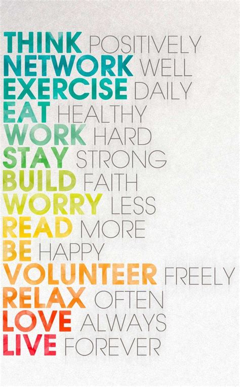 Think Positively Network Well Exercise Daily Poster Online Degrees