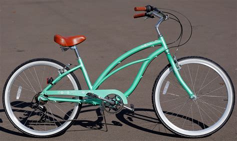 Fito Marina Aluminum Alloy 7 Speed Beach Cruiser Bike For Women Mint