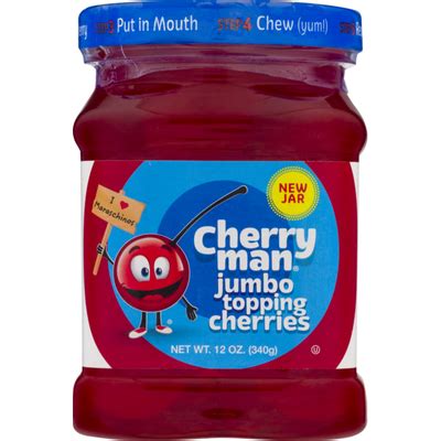 Cherry Man Cherries Jumbo Topping Oz Instacart