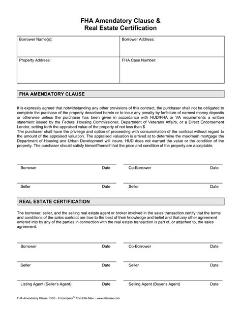 Real Estate Certification Form Templates At