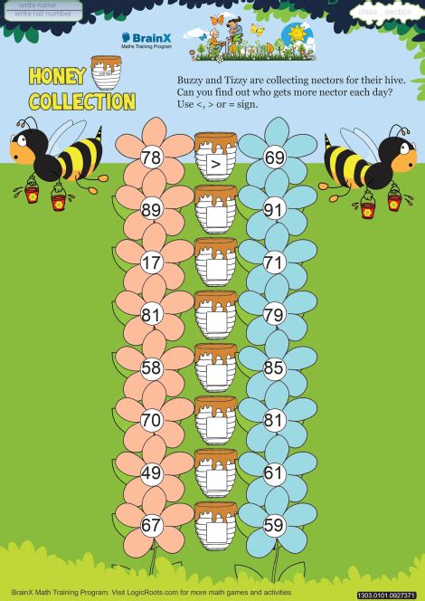 Traceable lines worksheet for kids author: Honey Collection Math Worksheet for Grade 1 | Free ...