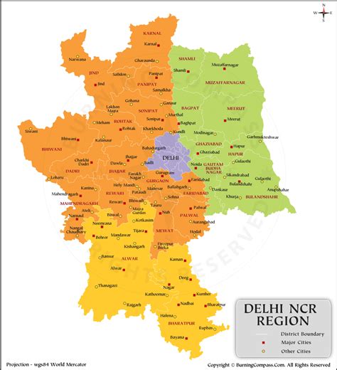 Delhi Ncr Map National Capital Region Map