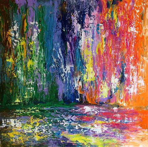 Color Falls Painting By Rahat Kazmi Fine Art America