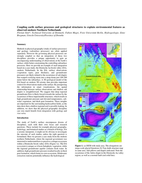Pdf Coupling Earth Surface Processes And Geological Structures To