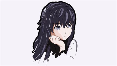 Download Wallpaper 3840x2160 Anime Girl Sadness Look 4k