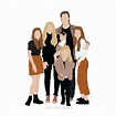 Custom Family Art | Family drawing, Family drawing illustration, People ...