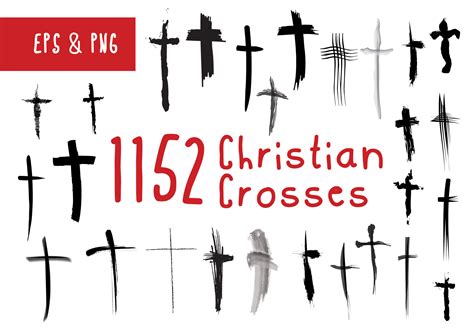 1152 Christian Crosses Religious Symbols Graphic By Graphicsbam Fonts
