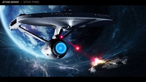 Star Trek Enterprise Fights Spaceship Battle Movie Hd Wallpaper